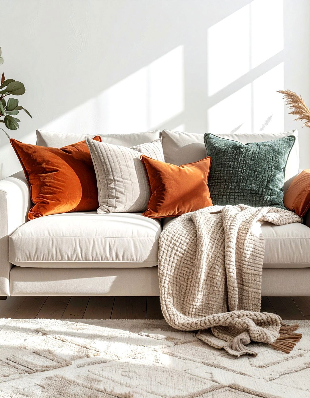 Living room throw pillow - 30 instant decor update ideas