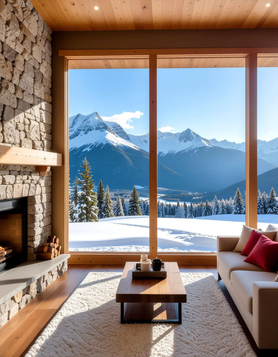 Living room window mountain view - 30 living room floor to ceiling windows