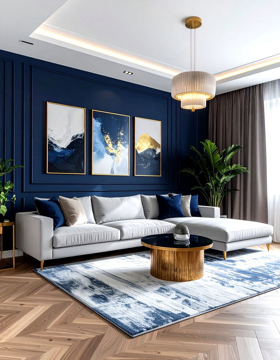 Living room with accent wall - 30 living room layout ideas