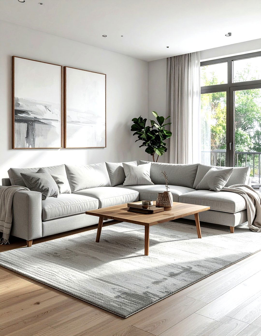 Living room with corner sofa - 30 living room layout ideas