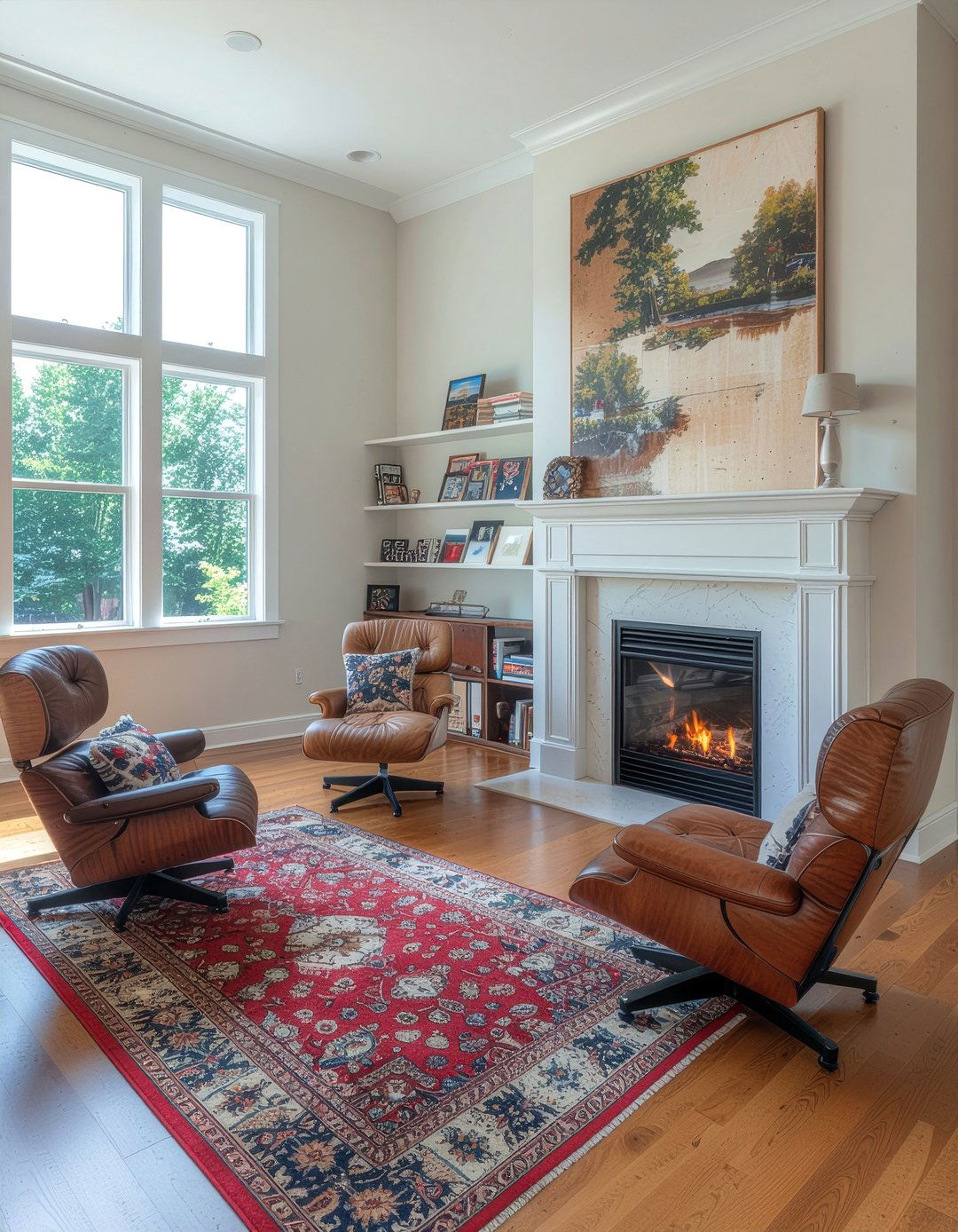 Living room with off center fireplace - 30 oddly shaped living room ideas