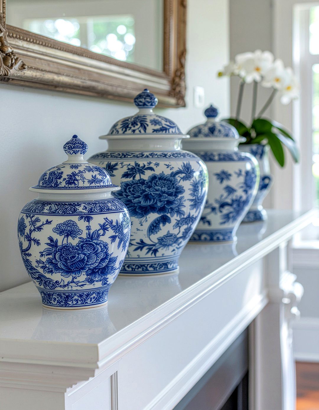 Living room with porcelain decor - 30 traditional living room ideas