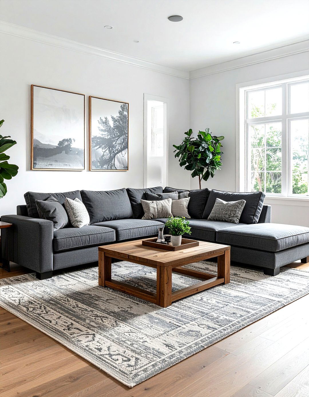 Living room with sectional sofa - 30 living room layout ideas
