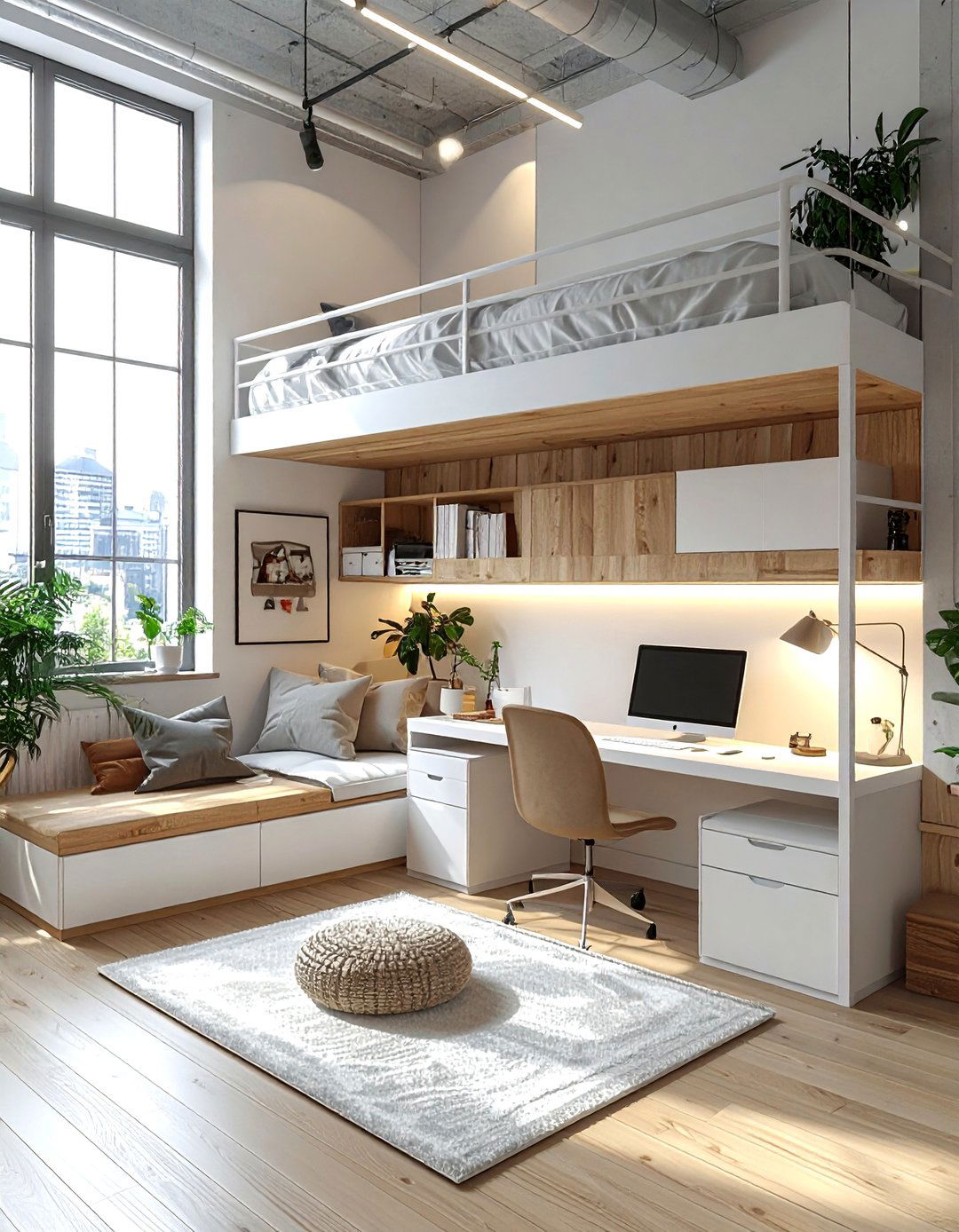 Loft Bed Setup - 30 small space decor ideas