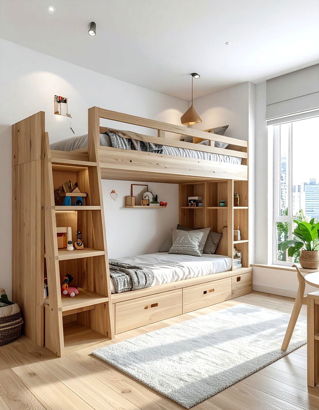 Loft Bed Storage - 30 playroom organization ideas