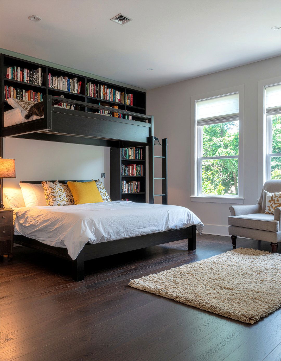 Loft Bed With Bookshelf - 30 bedroom loft bed ideas