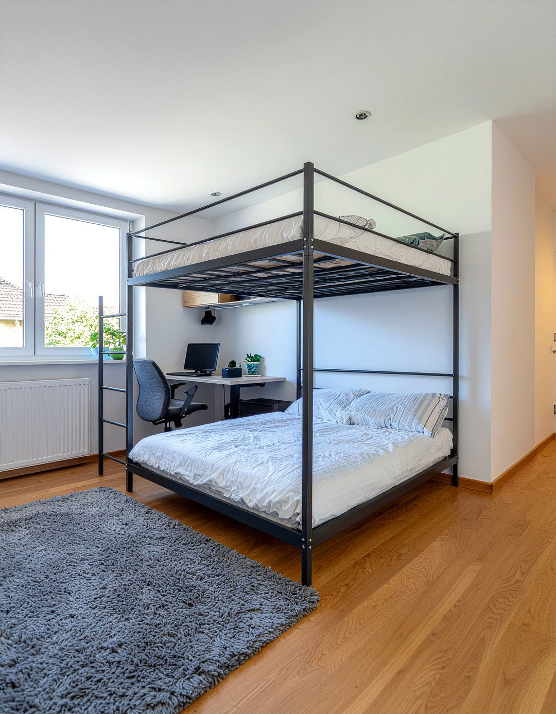 Loft Bed With Workstation - 30 bedroom transforming furniture ideas