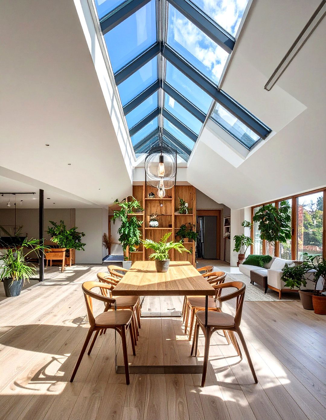 Loft Dining Room Skylight - 30 warehouse dining room ideas