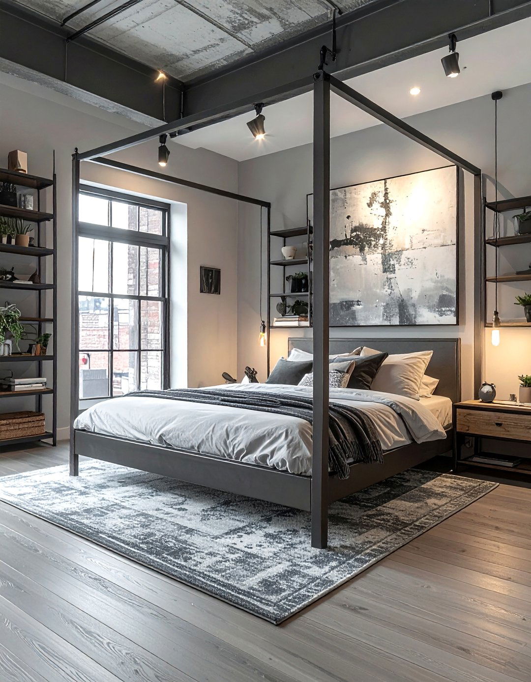 Loft Style Bedroom - 30 rental apartment bedroom ideas