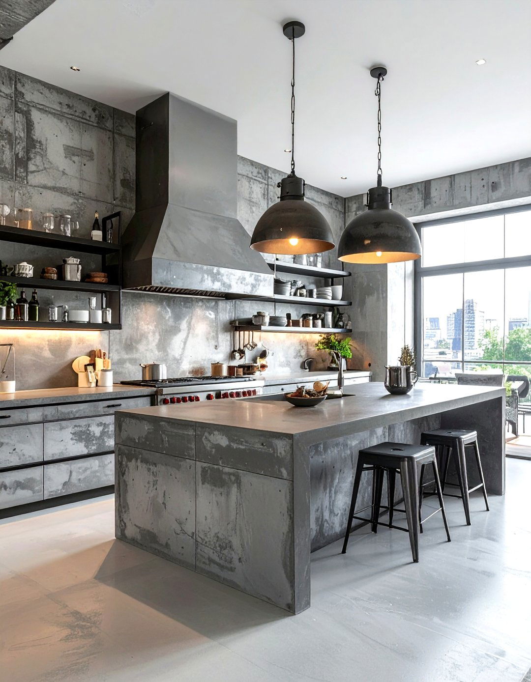 Loft Style Kitchen - 30 one-wall kitchen ideas