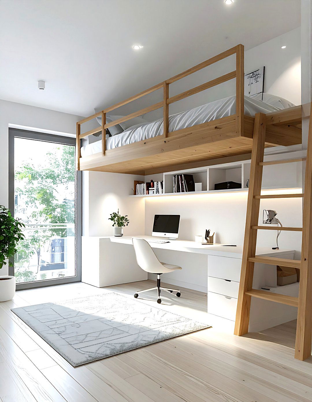Loft bed bedroom - 30 young adult bedroom ideas