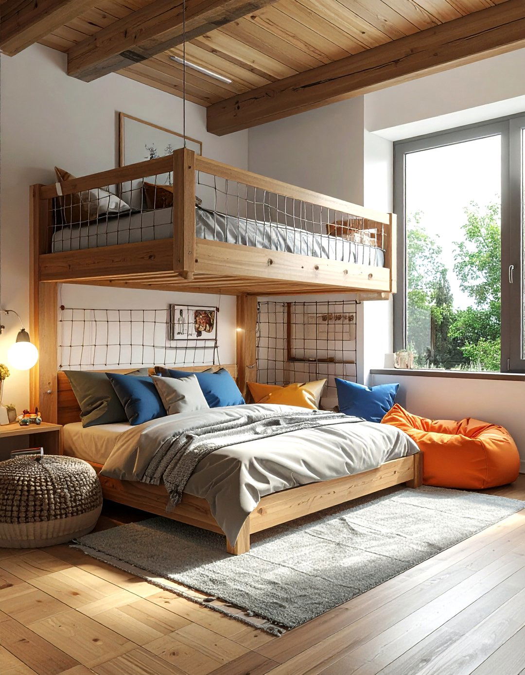 Loft bed soccer bedroom setup - 30 soccer bedroom ideas