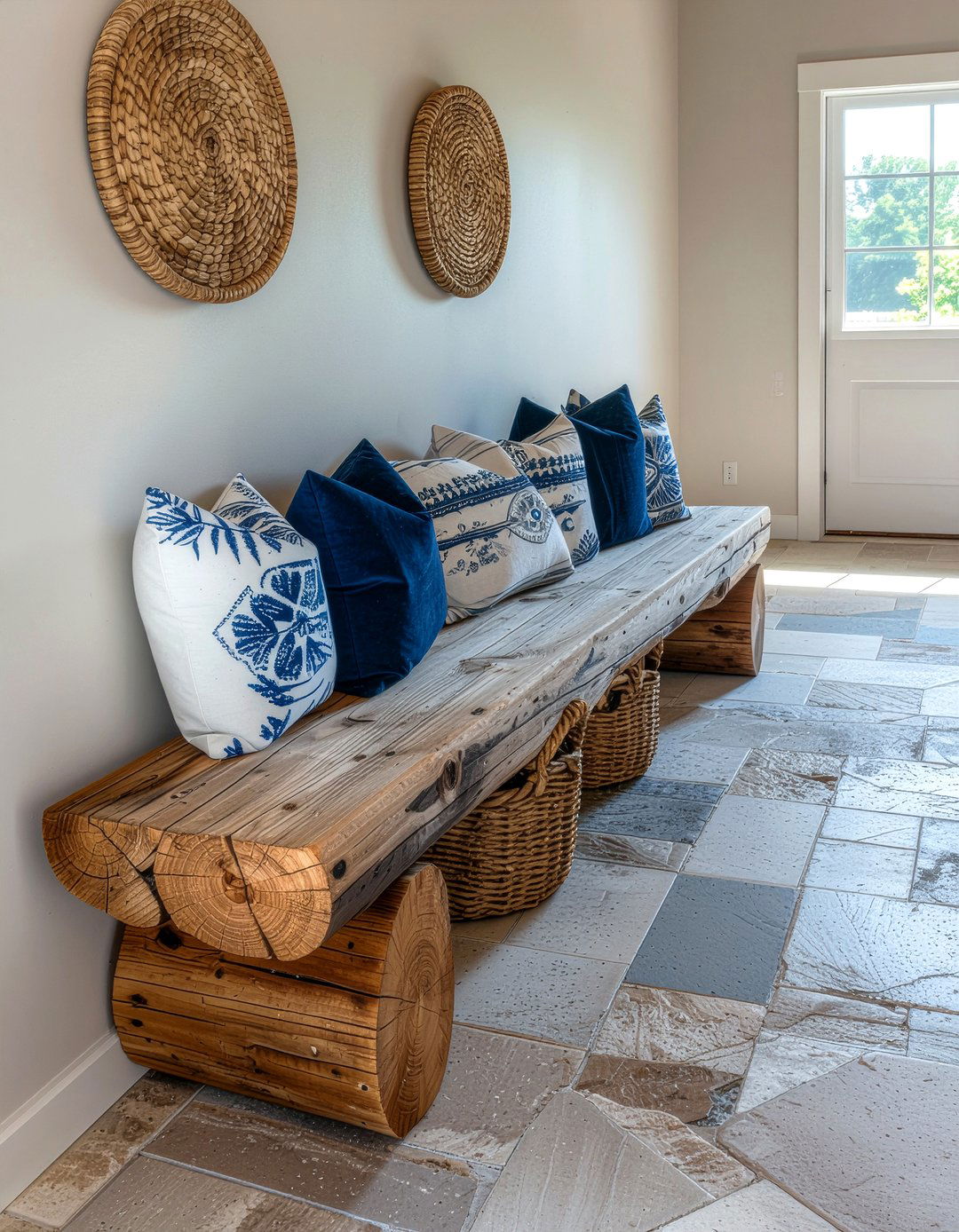 Log Bench Seating - 30 living room lodge furniture ideas
