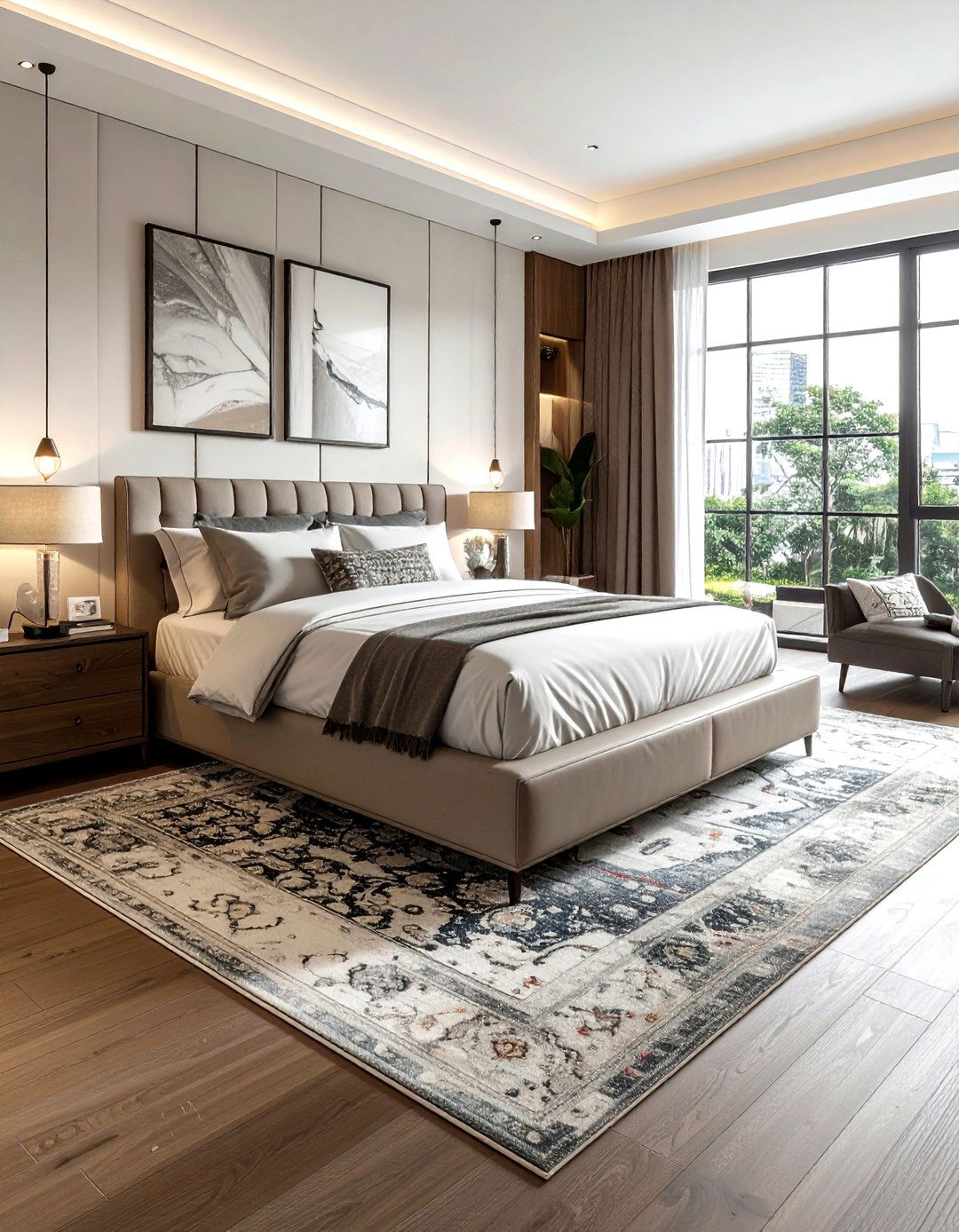 Long Bedroom Furniture Placement - 30 bedroom space planning ideas