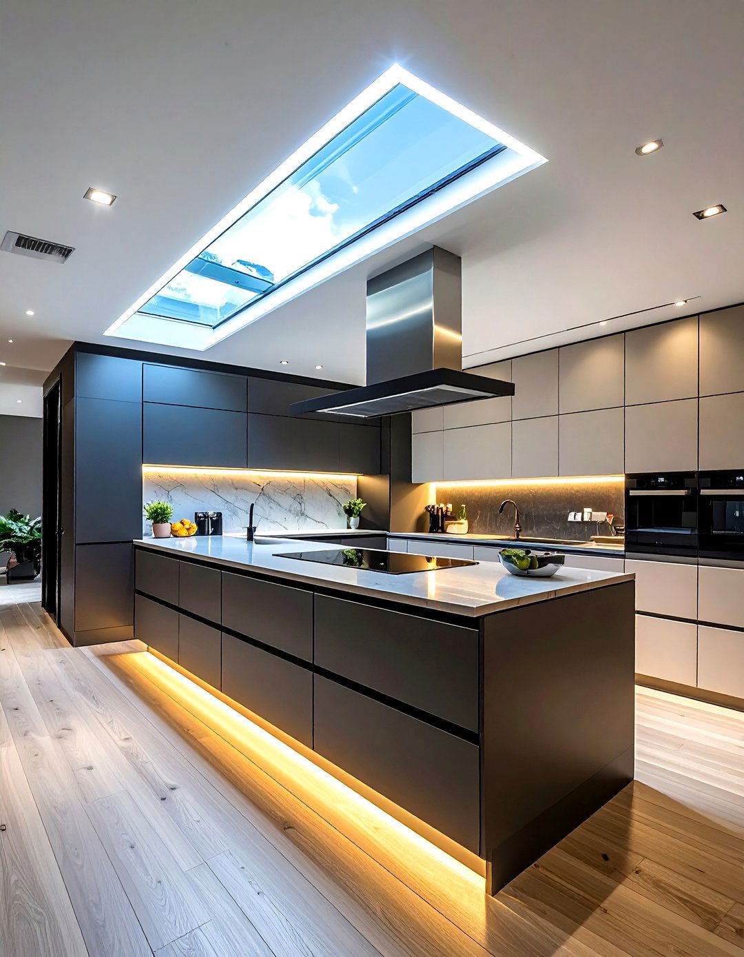 Long Linear Skylight - 30 kitchen skylight ideas