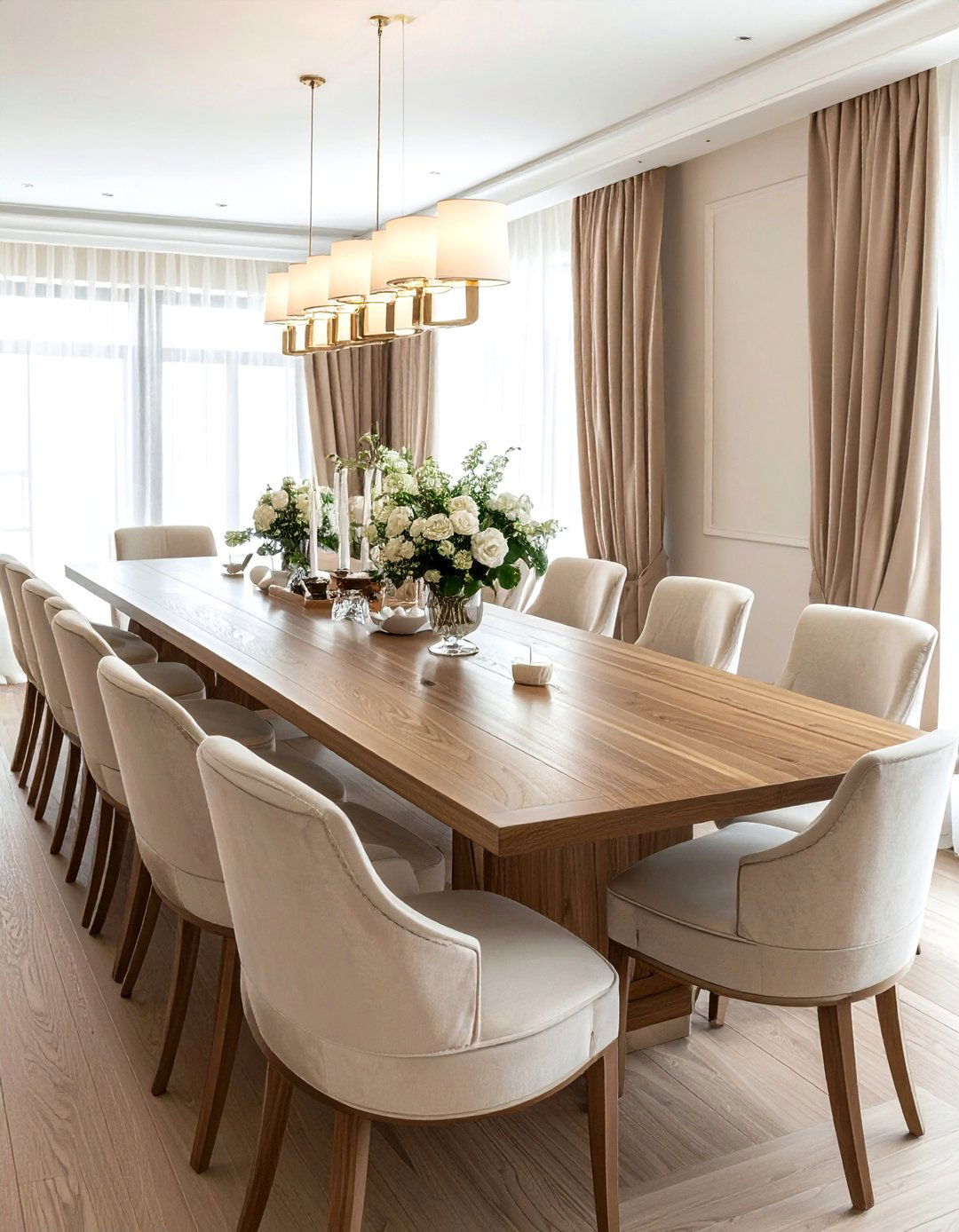Long rectangular table - 30 stylish dining room ideas