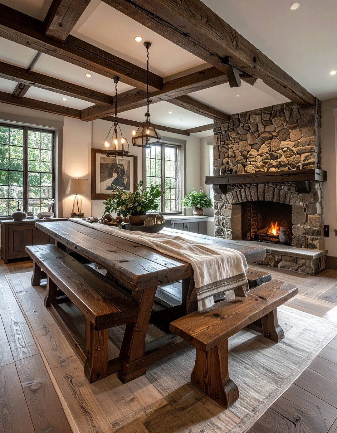 Long trestle table - 30 Tudor dining room ideas