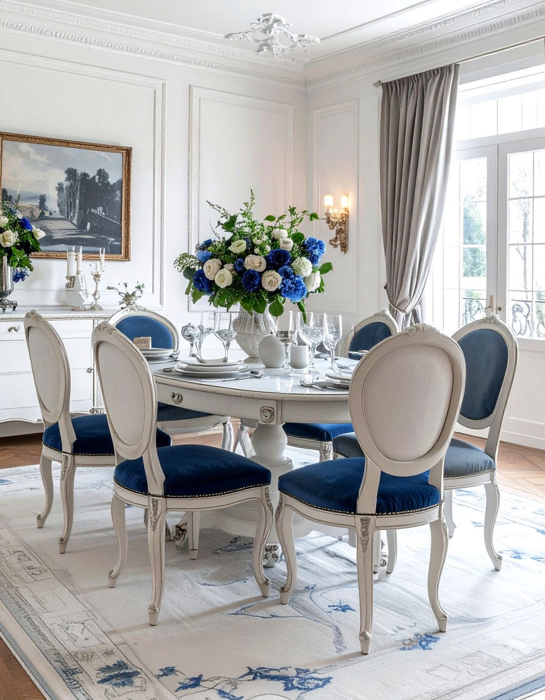 Louis XVI Style Seating - 30 château dining room ideas