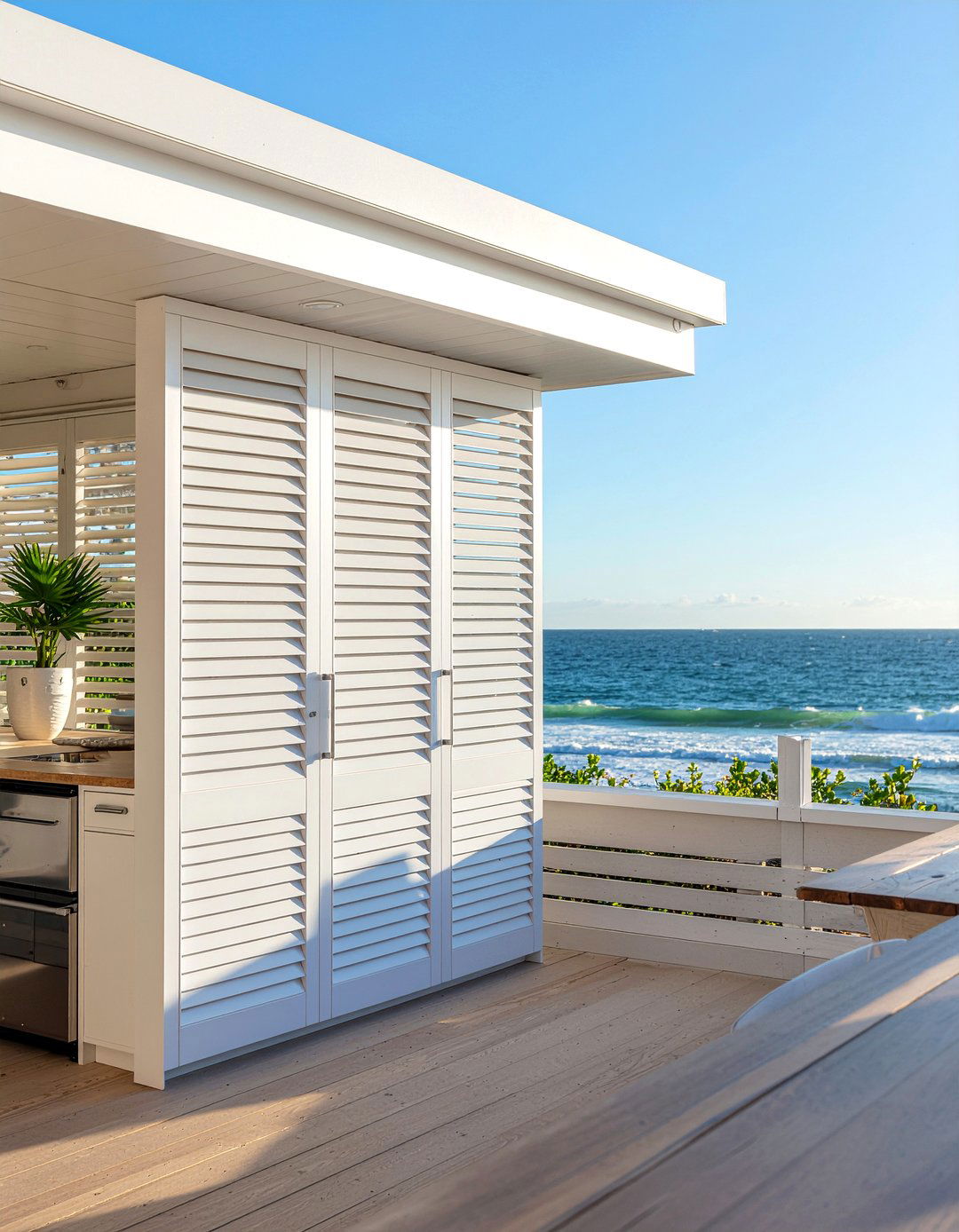 Louvered door outdoor cabinets - 30 outdoor kitchen cabinet ideas