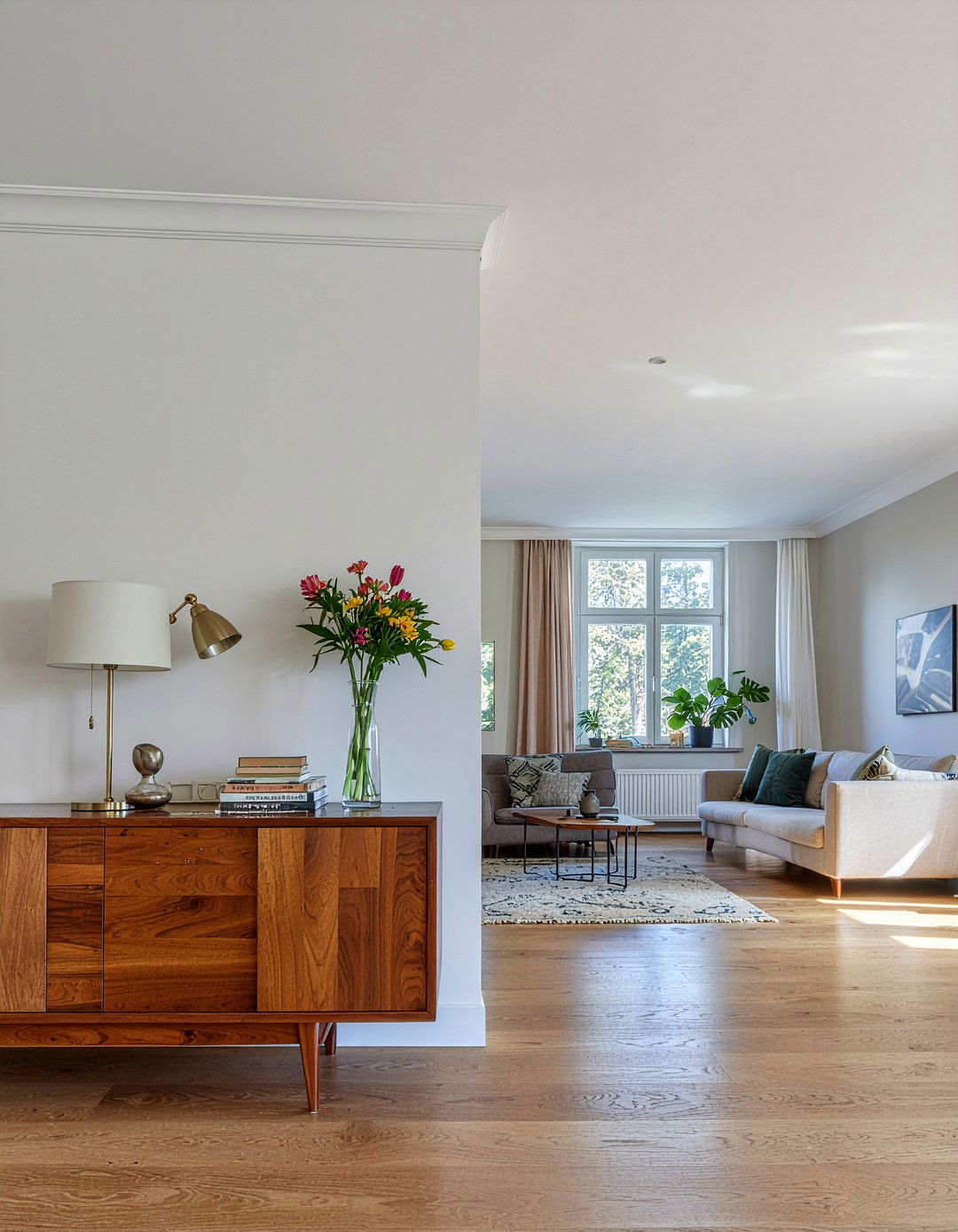 Low Cabinet Partition - 30 living room divider ideas