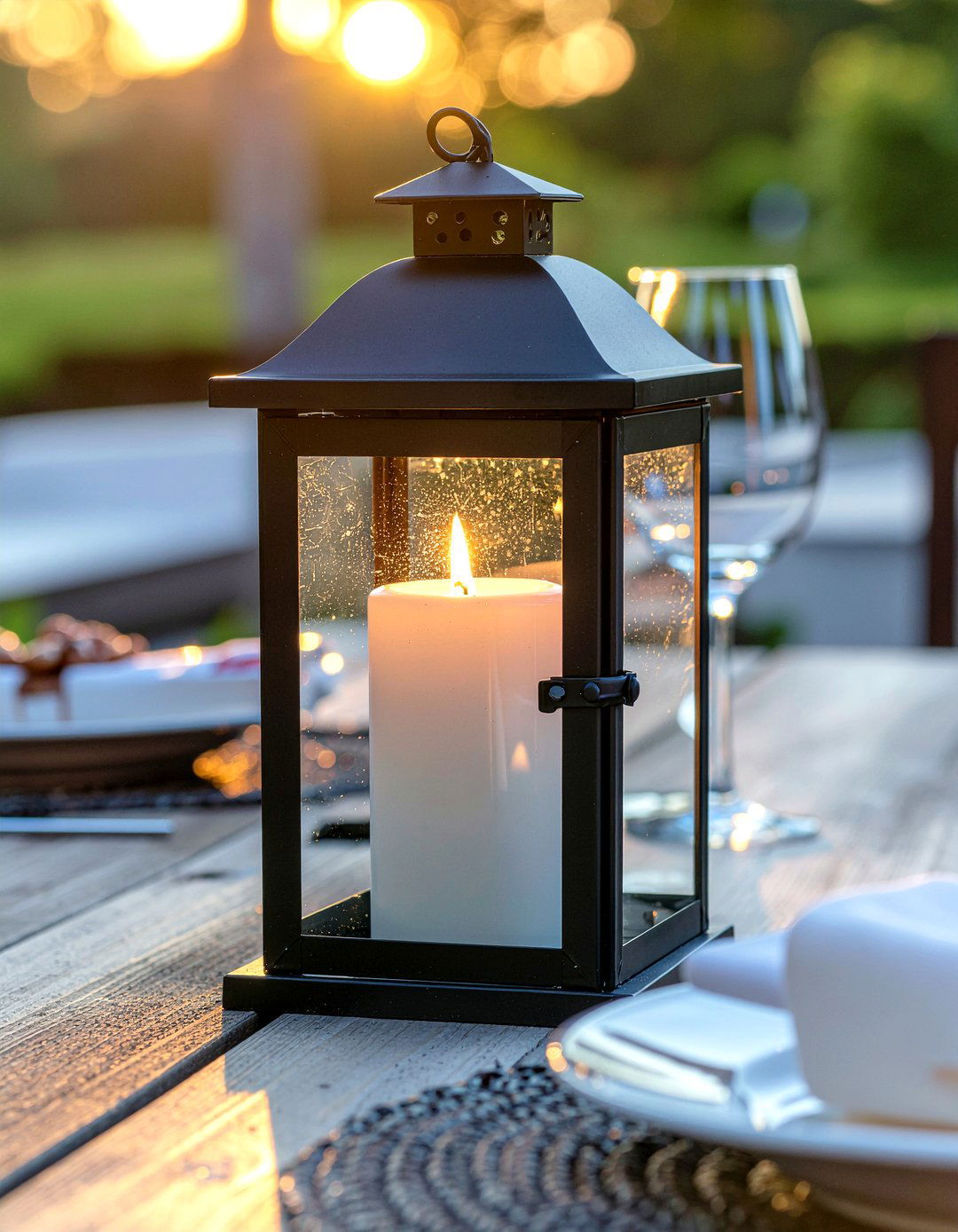 Low Lantern Centerpiece - 30 low centerpiece dining ideas