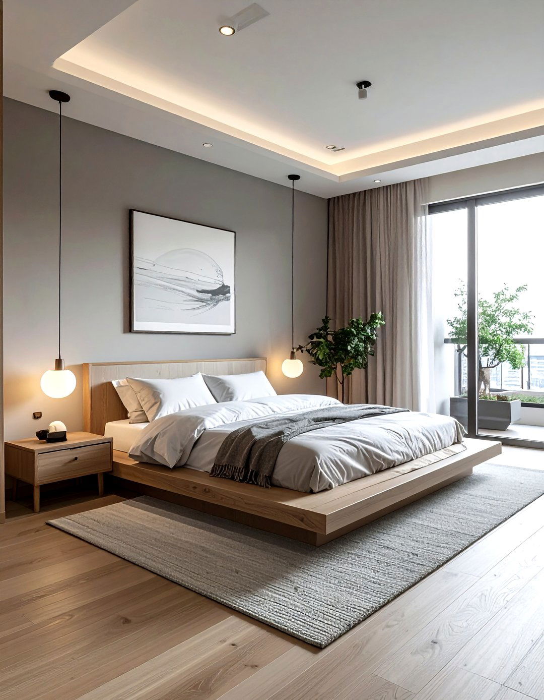 Low Platform Bed - 30 airy bedroom ideas