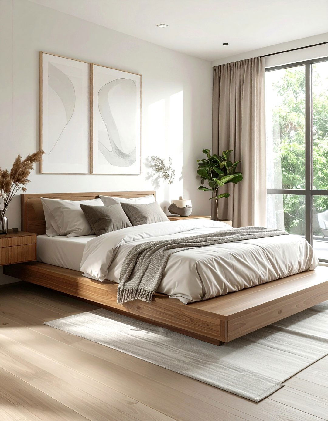 Low Profile Bed - 30 mid-century modern bedroom ideas