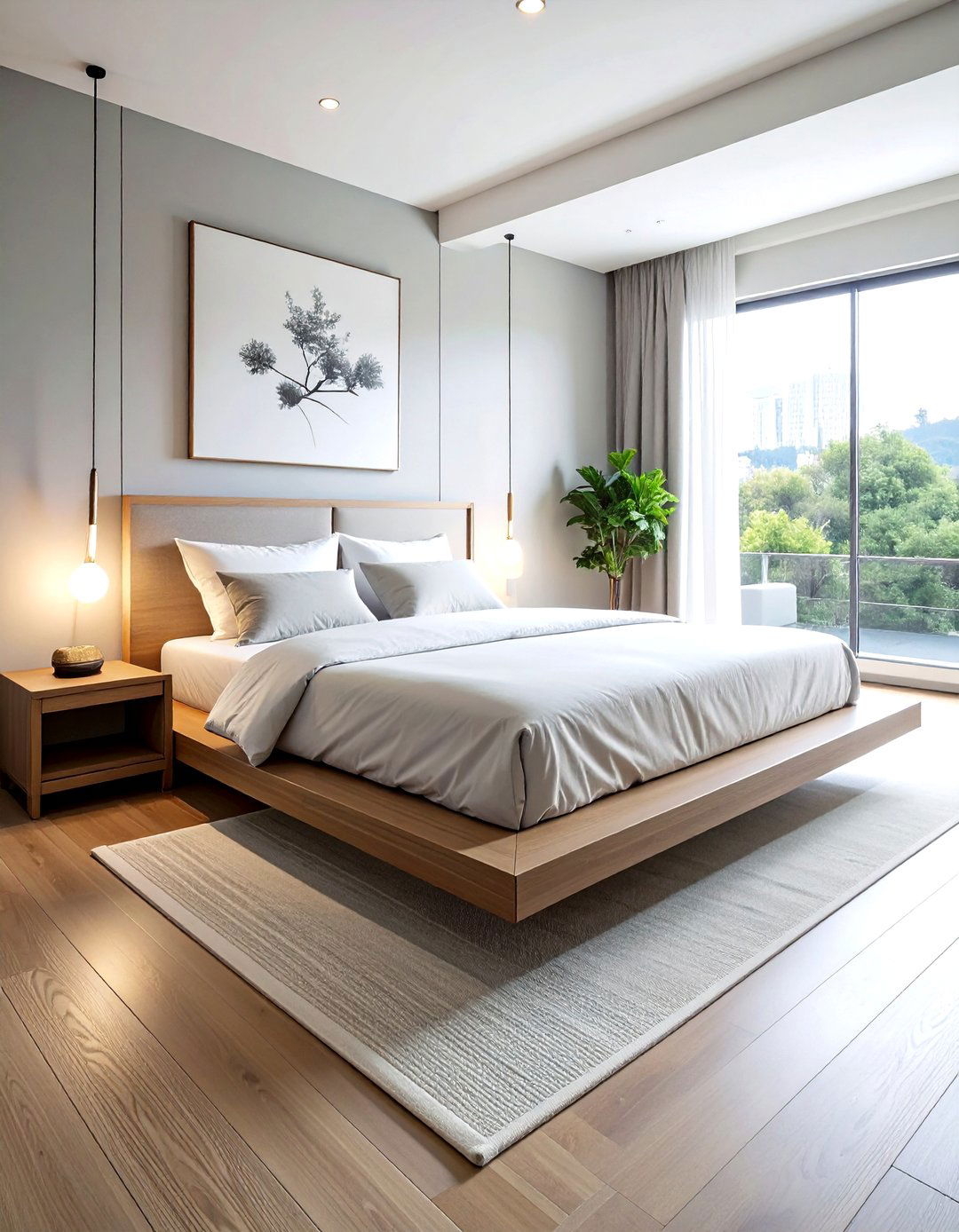 Low Profile Bed Frame - 30 Japanese minimalist decor ideas