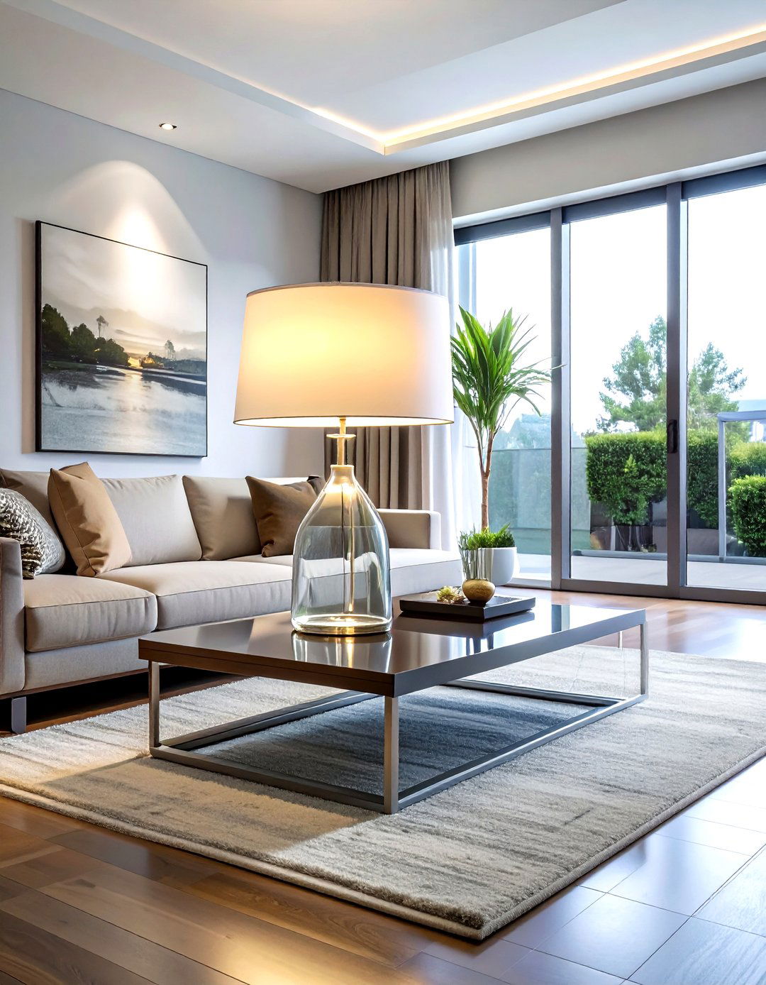 Low Profile Table Lamp - 30 living room task lighting ideas