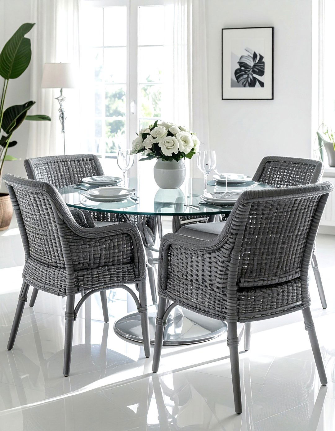 Low back wicker dining chairs - 30 wicker dining chair ideas