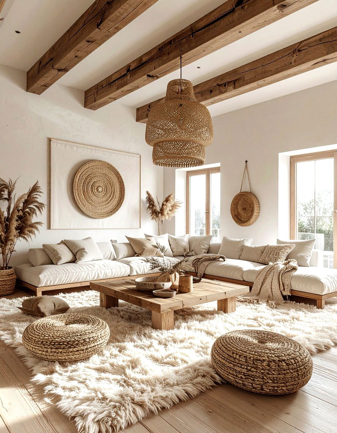 Low ceiling beams - 30 living room beam ideas