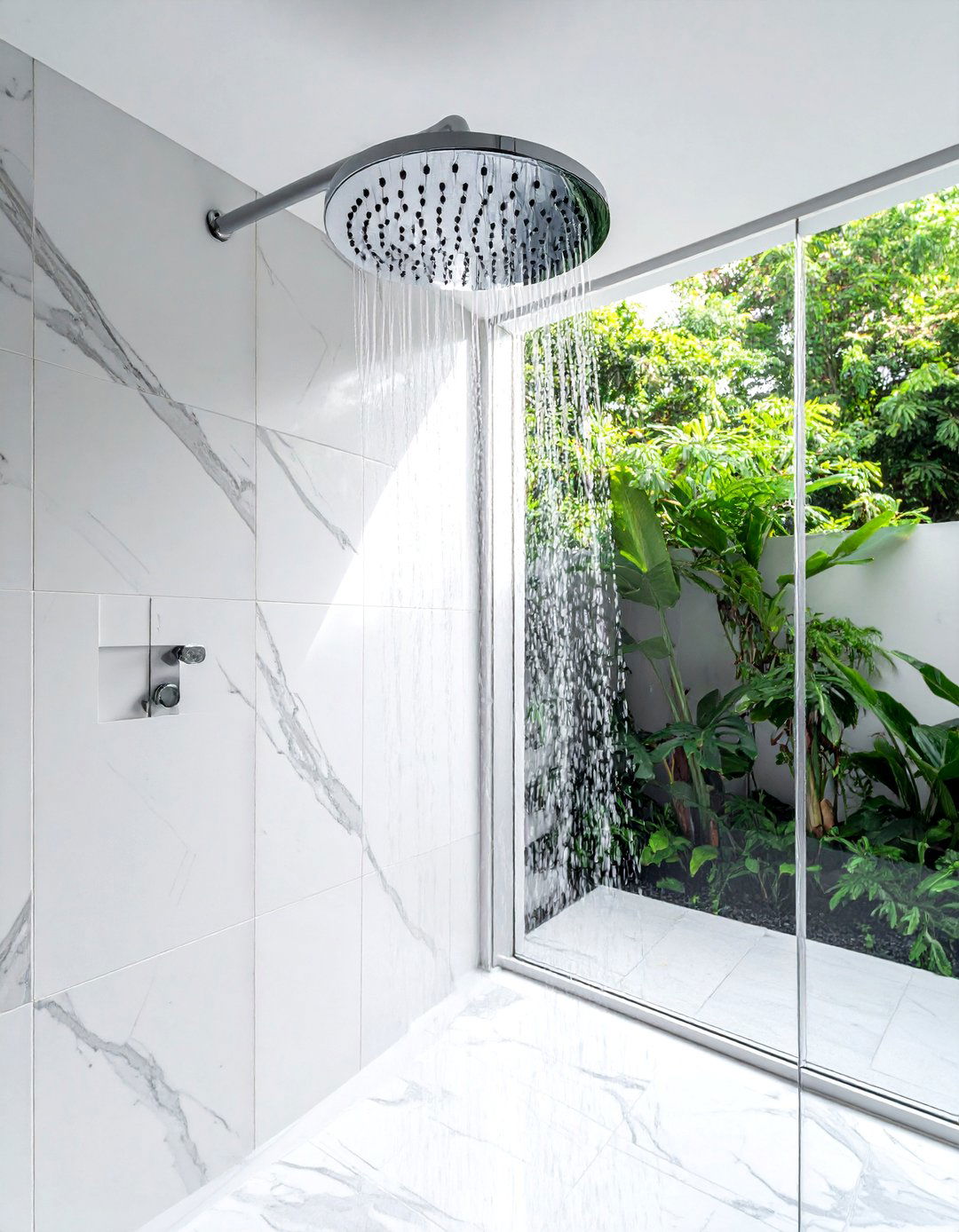Low flow showerhead - 30 energy-efficient bathroom ideas