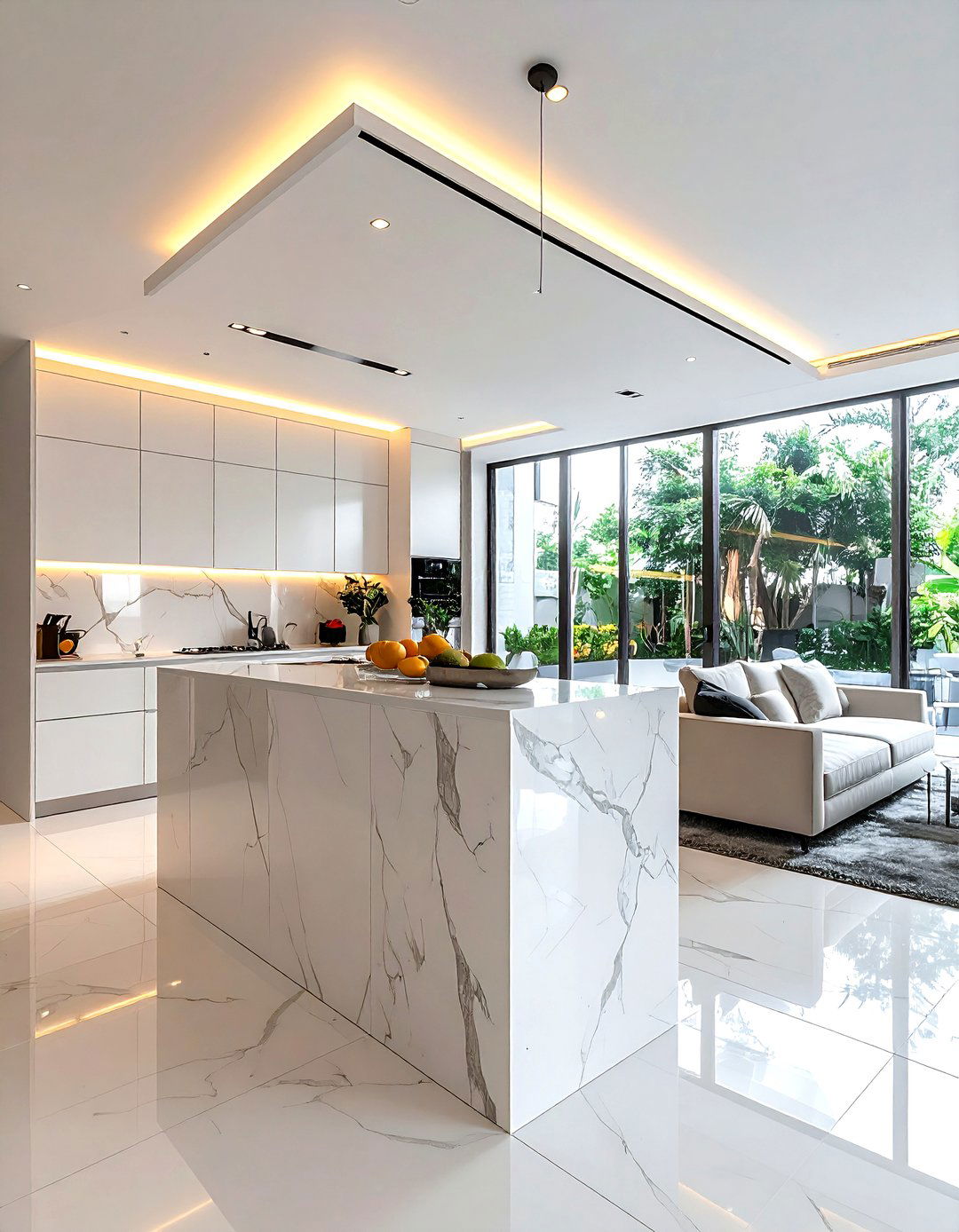 Low partition wall - 30 living room zoning ideas