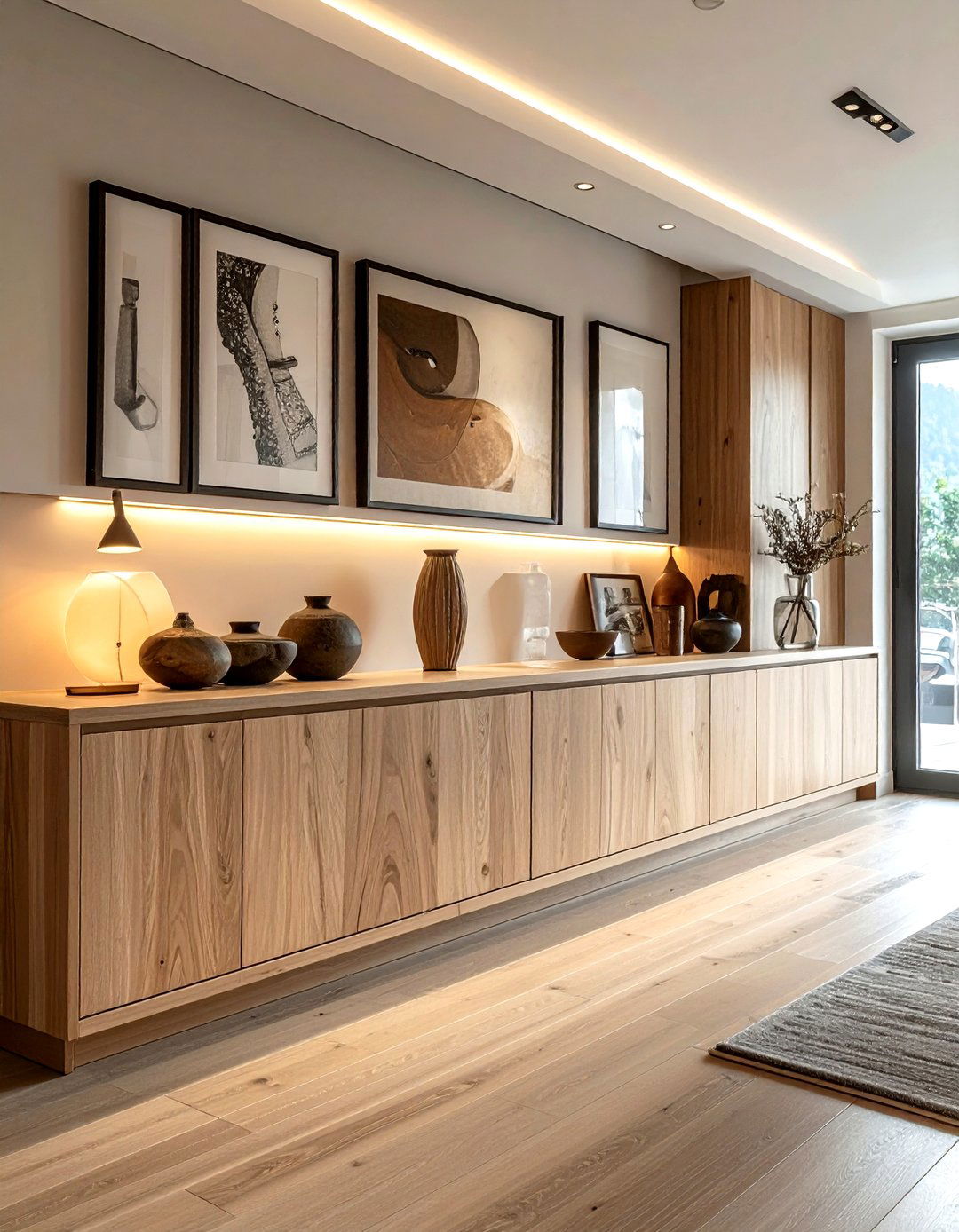 Low profile base cabinets - 30 living room built-in storage ideas