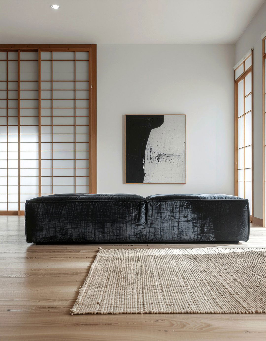 Low profile fabric sofa - 30 fabric sofa living room ideas