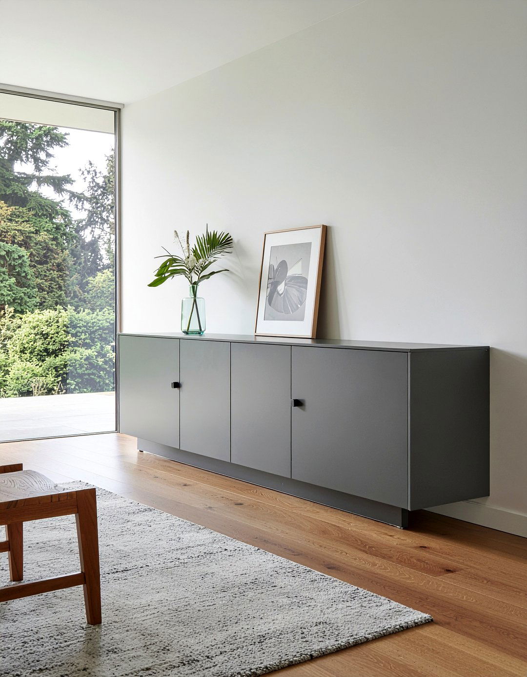 Low profile media console - 30 dining room storage ideas