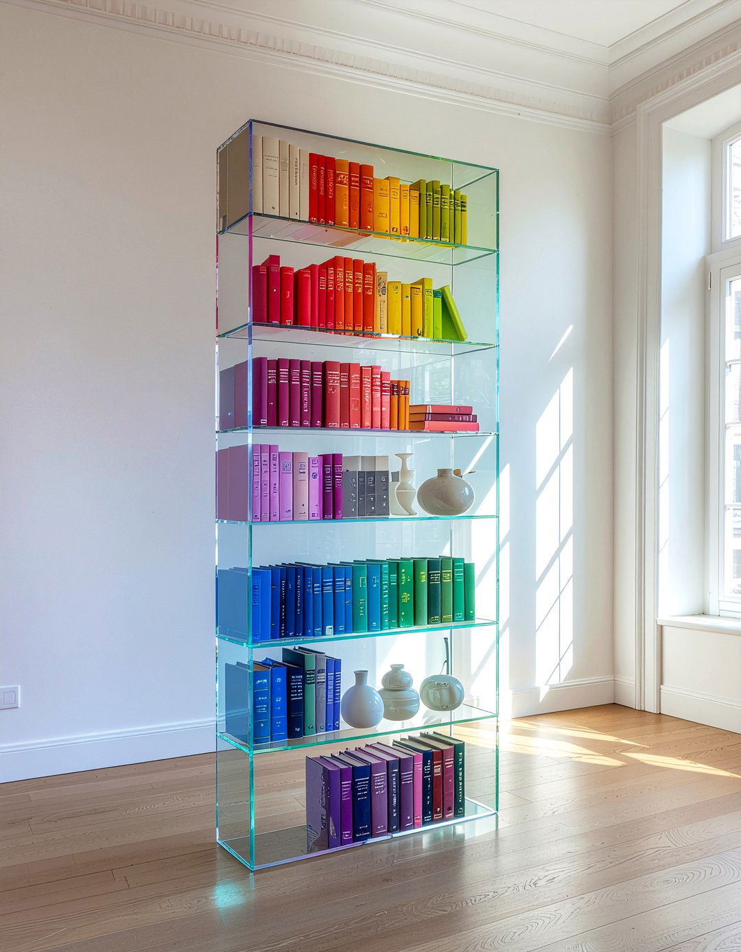 Lucite Bookshelf - 30 living room lucite furniture ideas