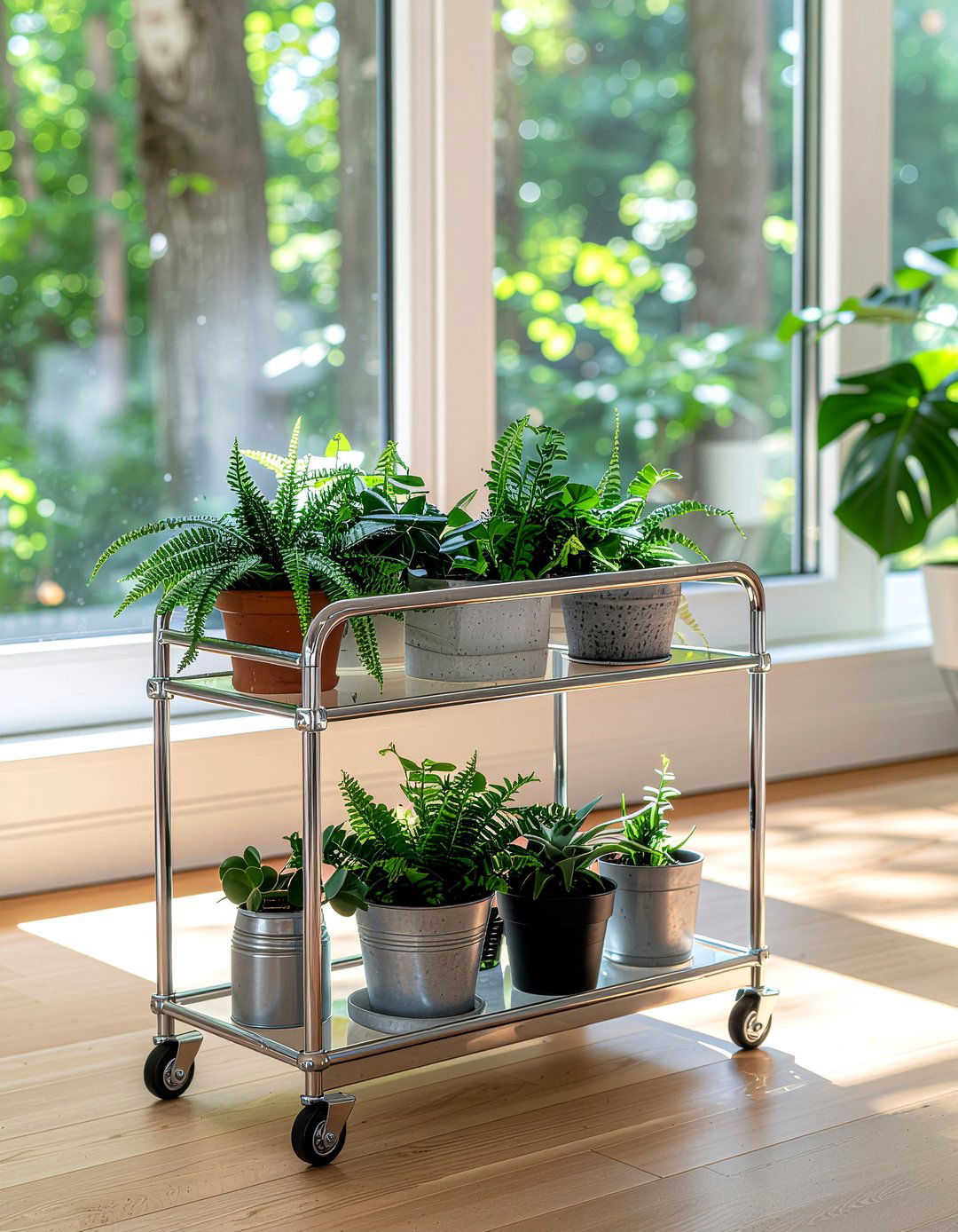 Lucite Rolling Cart - 30 living room lucite furniture ideas