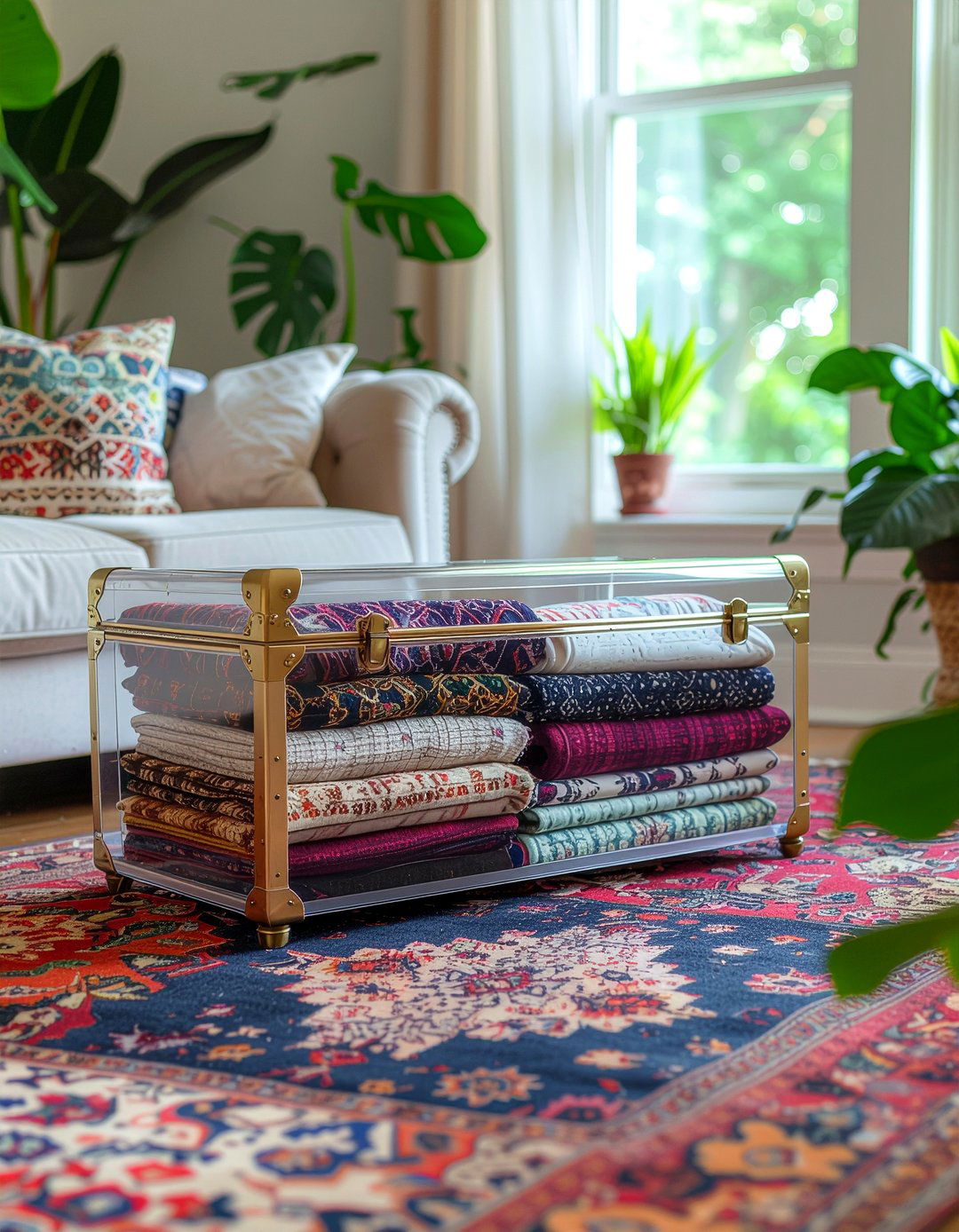 Lucite Trunk - 30 living room lucite furniture ideas