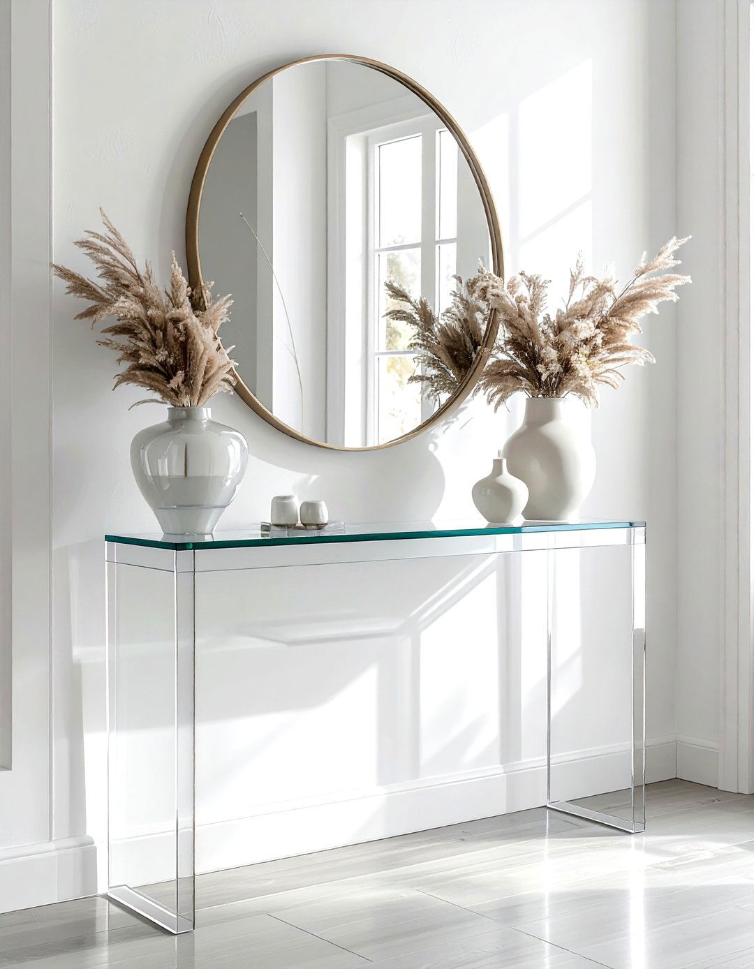 Lucite console table - 30 lucite decor ideas