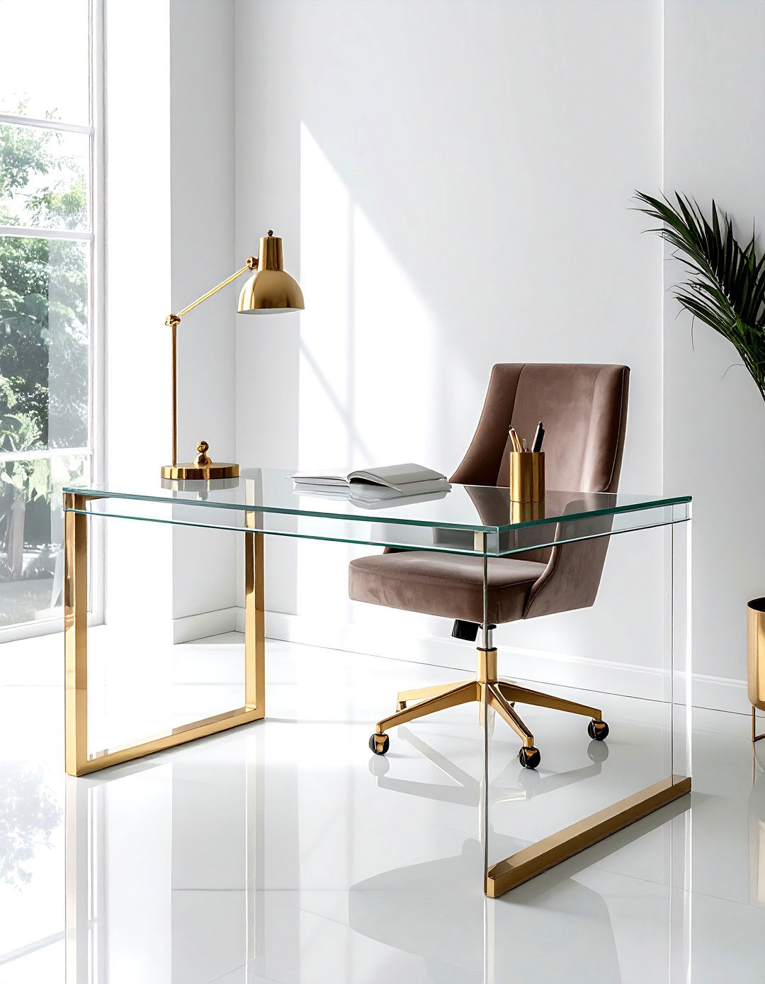 Lucite desk - 30 lucite decor ideas