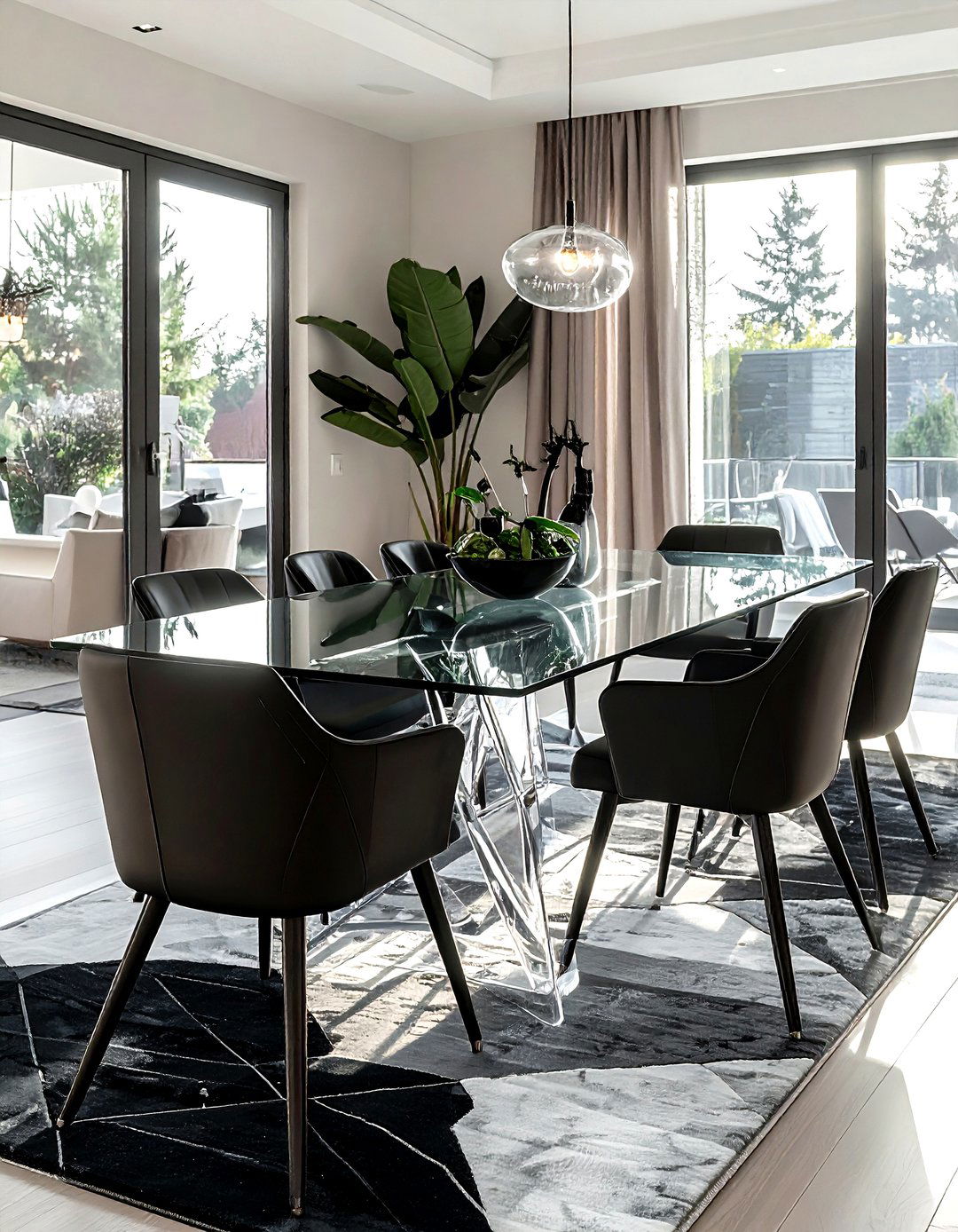 Lucite dining table - 30 lucite decor ideas