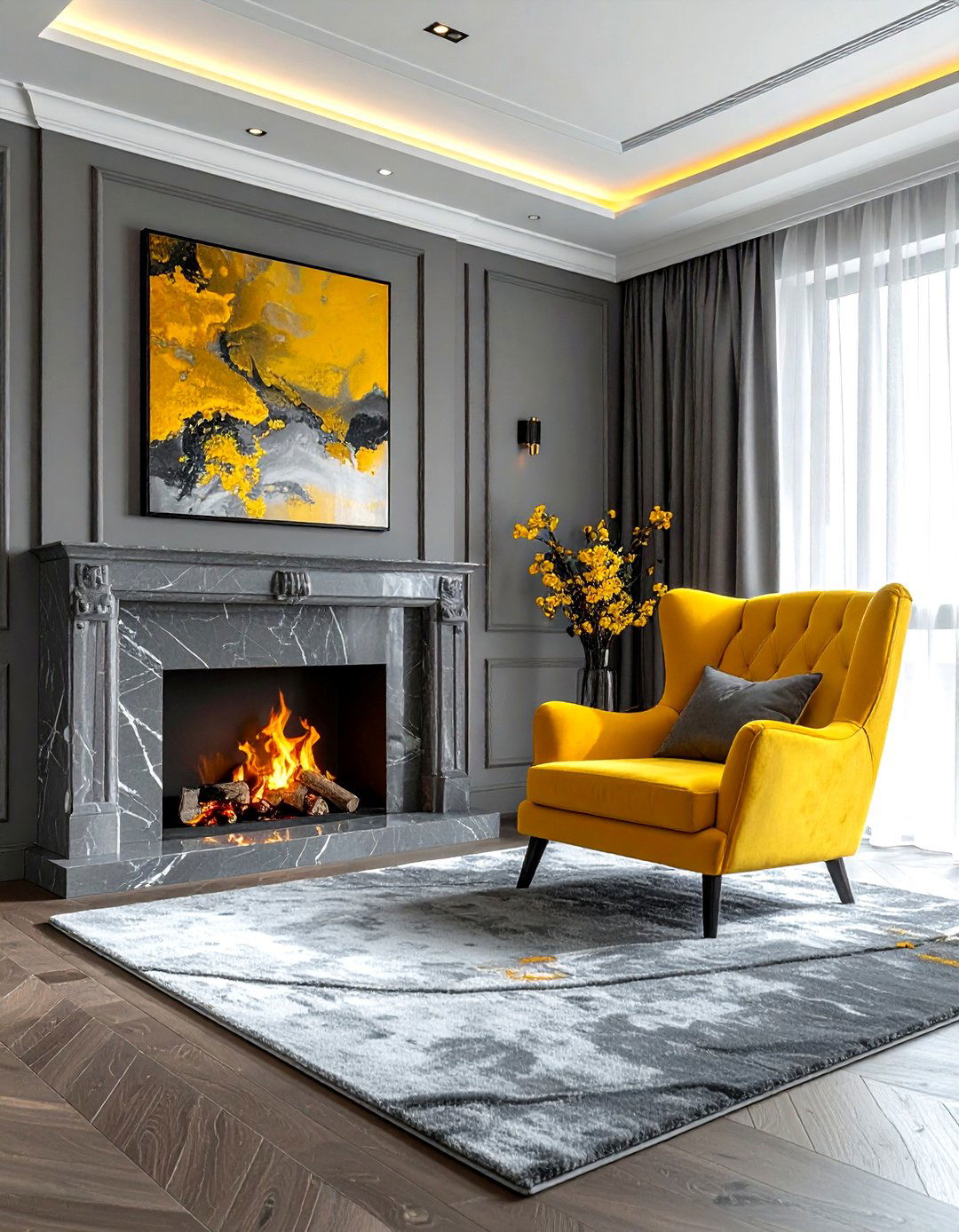 Luxurious Gray Yellow Bedroom Suite - 30 gray yellow bedroom ideas