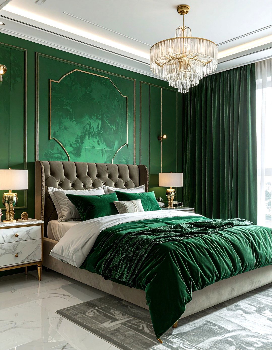 Luxurious Green Bedroom - 30 contemporary green bedroom ideas