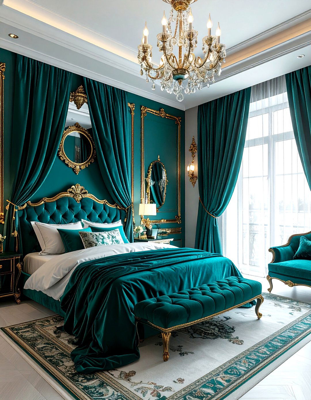 Luxurious Teal Bedroom - 30 teal bedroom ideas
