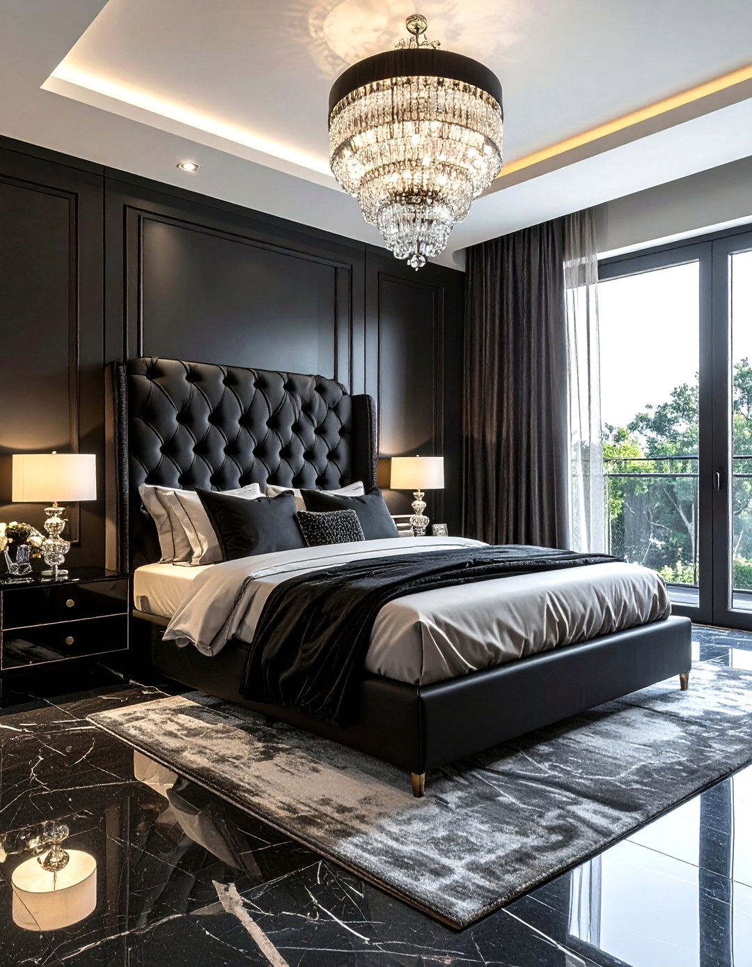 Luxury Black Bedroom - 30 dark black bedroom ideas