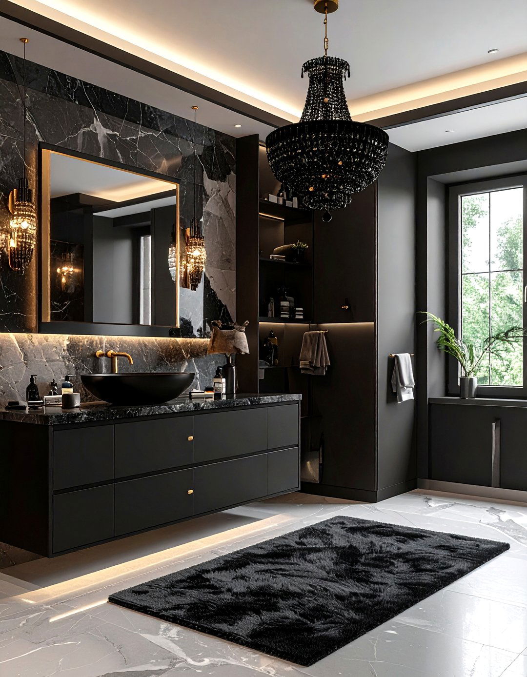 Luxury Black Decor - 30 black bathroom design ideas