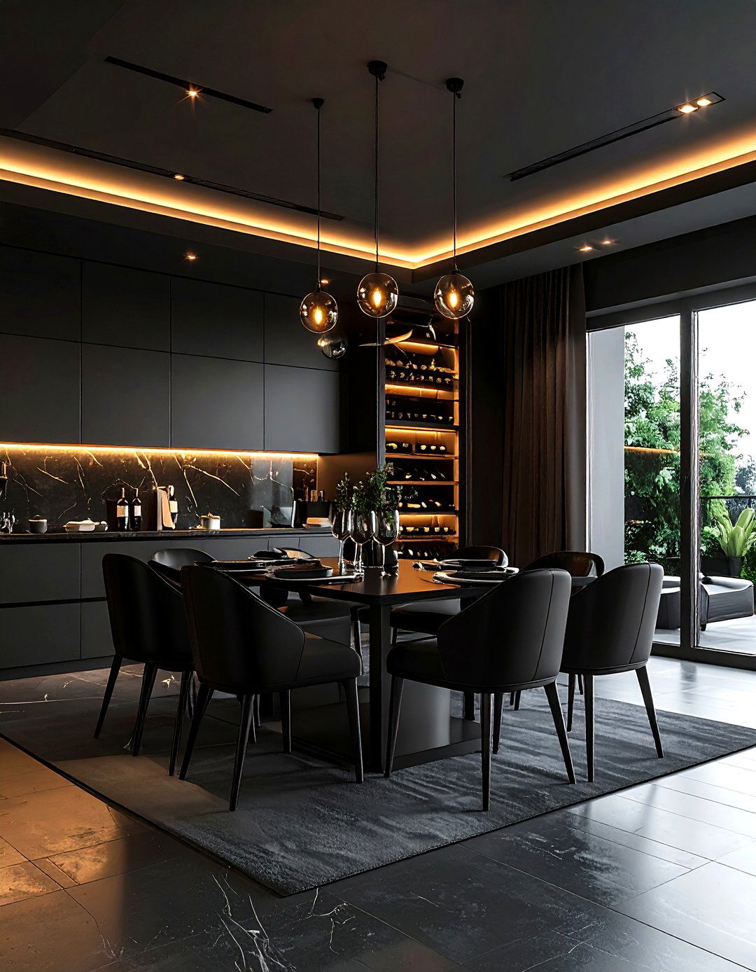 Luxury Black Dining Room - 30 black dining room ideas