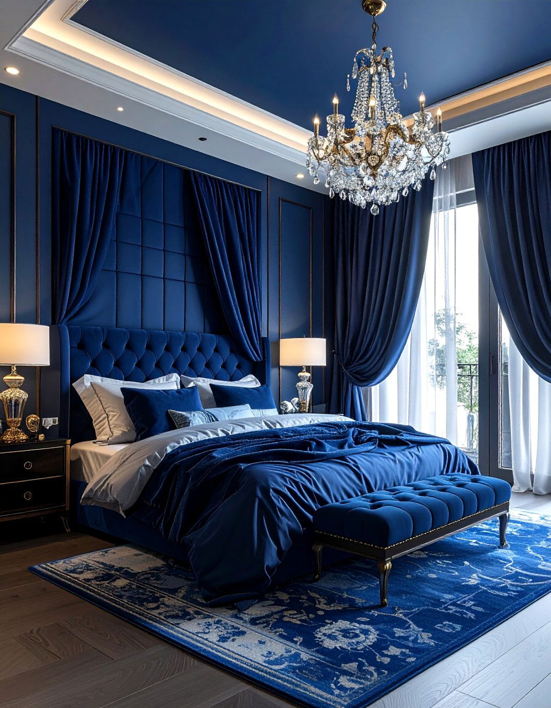 Luxury Blue Suite - 30 contemporary blue bedroom ideas