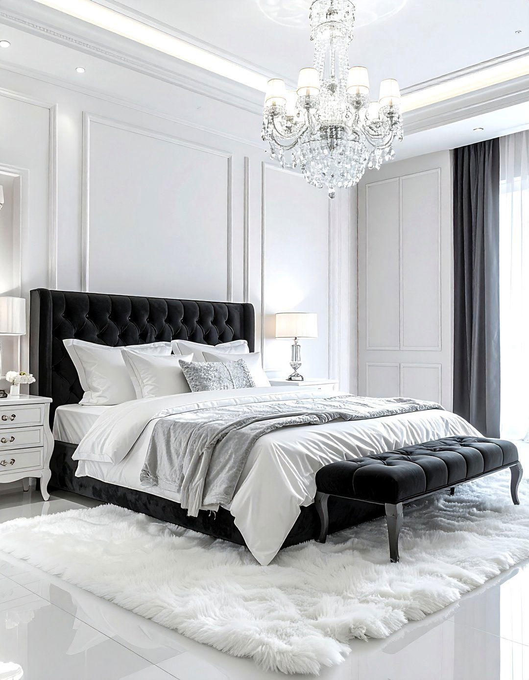 Luxury Charcoal White Bedroom - 30 charcoal and white bedroom ideas